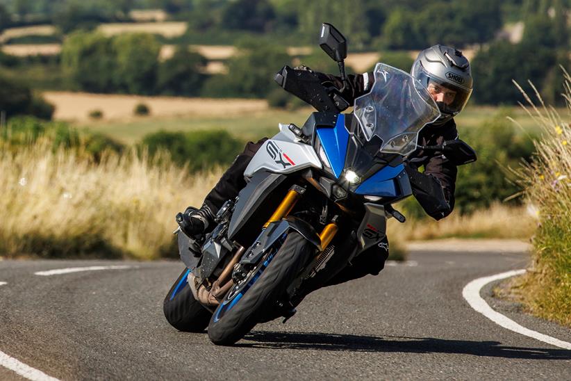 Suzuki GSX-S1000GX cornering shot on the road