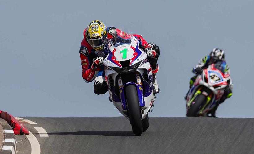 Glenn Irwin onboard the Honda Fireblade at the NW200 in 2022