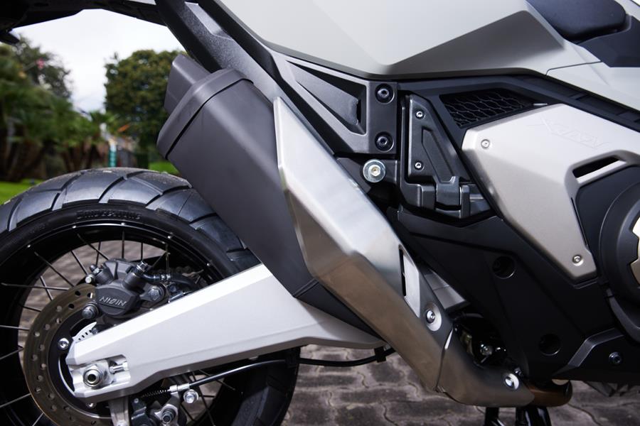 2025-on Honda X-ADV 750 detailed shot of rear swing arm