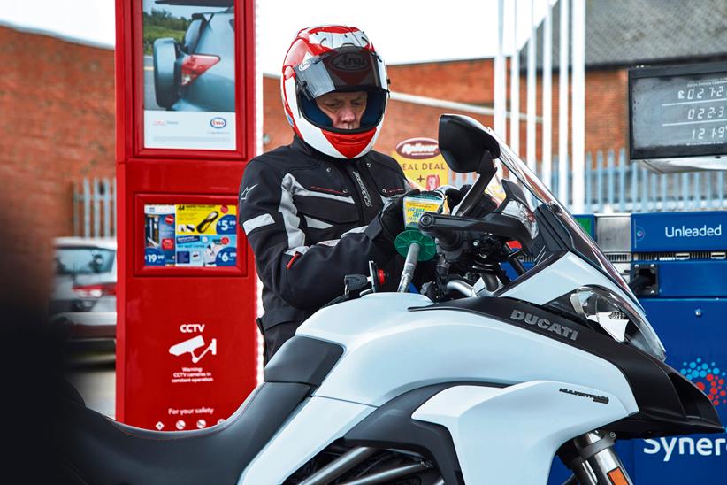 Refuelling a Ducati Multistrada