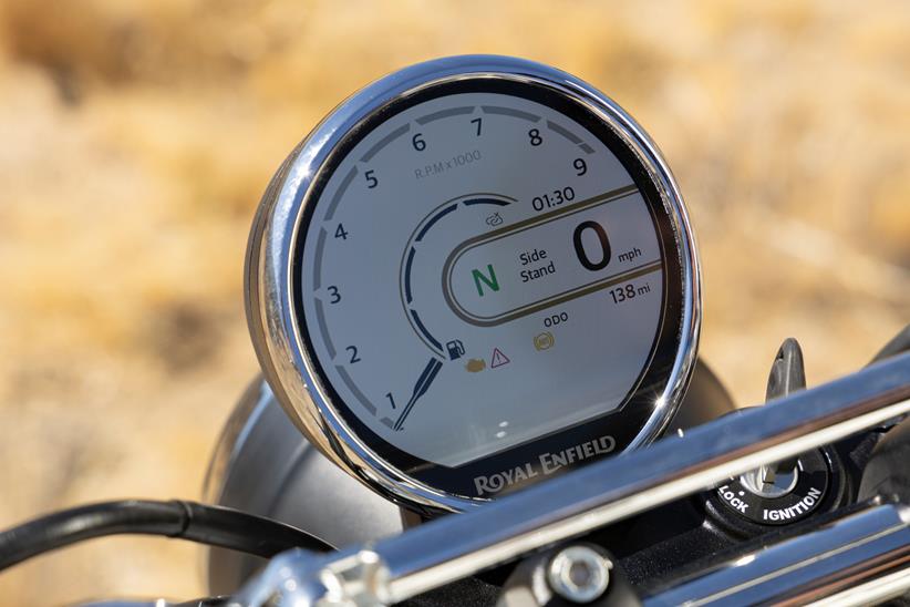 Royal Enfield colour TFT dash