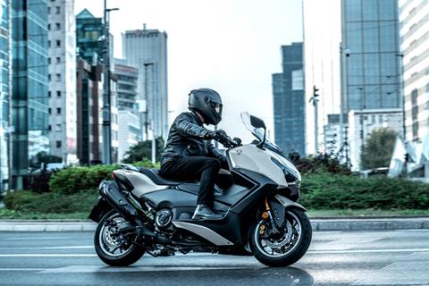 Yamaha turn up their popular TMAX model for 2025 giving the sporty scooter a tech refresh