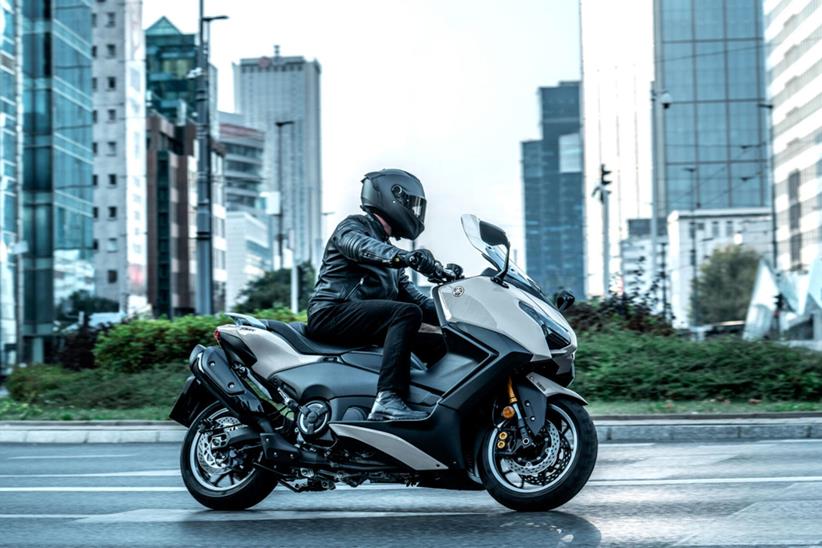 Yamaha TMAX ridden on street