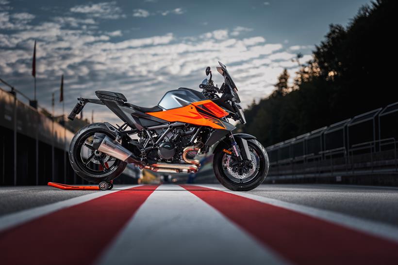 Side view of the KTM 1390 Super Duke GT