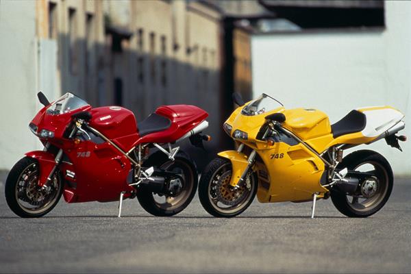 Ducati 748 in red or yellow