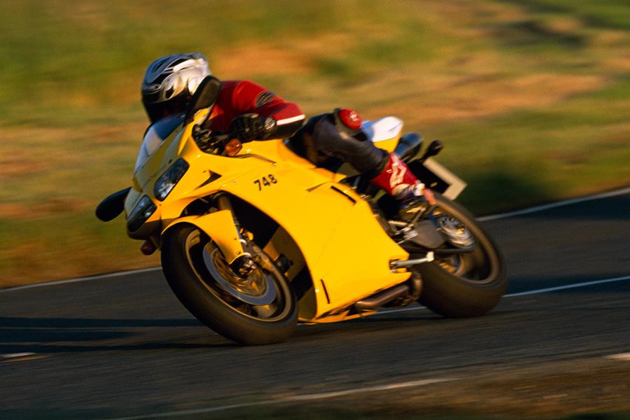 Ducati 748 left side on road