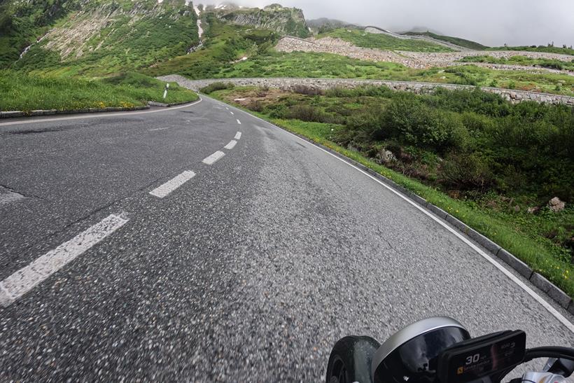 BMW R12 nineT on the road