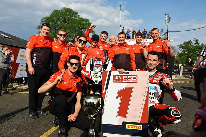 Glenn Irwin and PBM celebrate at Oulton Park.