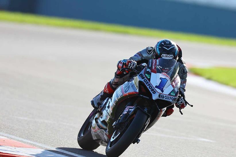 Ben Currie onboard the number one Moto Rapido Racing Ducati V2