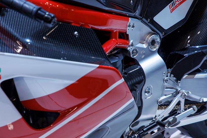 Bimota KB998 fairing and frame close up