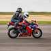 Honda CBR600RR pillion ride on a runway