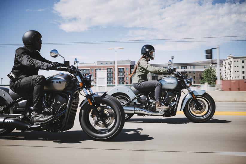 Indian Scout Sixty ridden as a duo