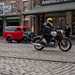 2025-on Royal Enfield Classic 650 riding on a cobbled street