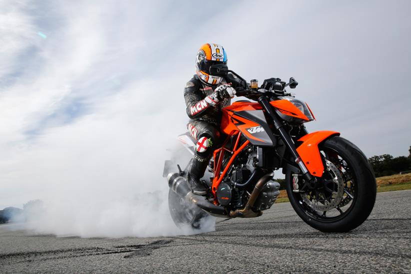 KTM 1290 Super Duke burnout