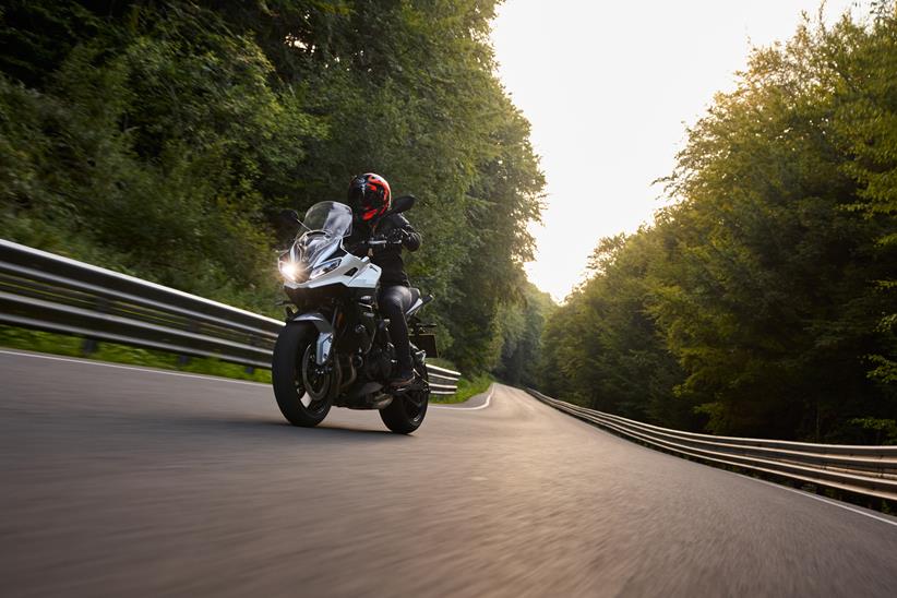 2025 Triumph Tiger Sport 660 ridden on the road