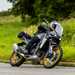 Kove 800X cornering on road