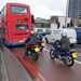 Motorcycles using a bus lane