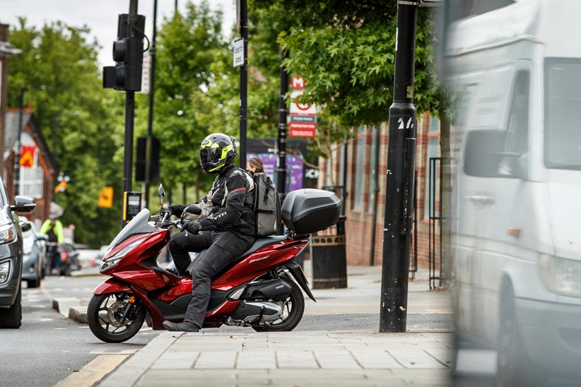 Honda PCX125 scooter ridden in London