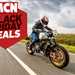 MCN's Emma Franklin Riding the Langen Two Stroke motorcycle, with MCN's Black Friday Deals logo