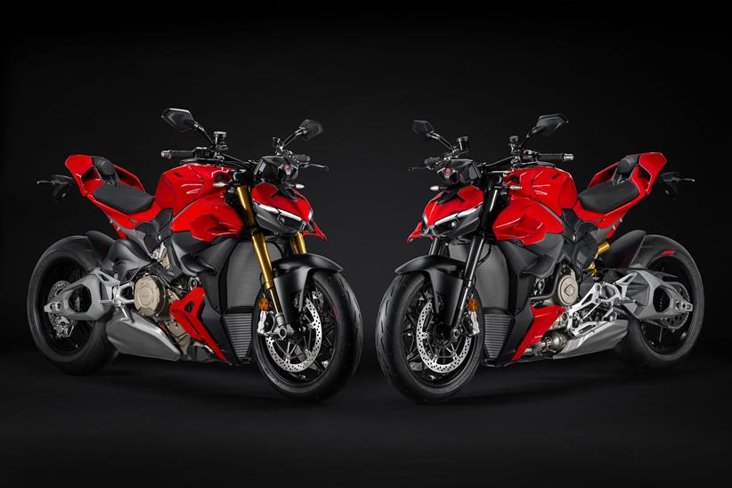 2025 Ducati Streetfighter V4 alongside 2025 Ducati Streetfighter V4 S