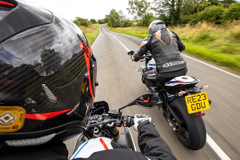 Motorcycle riders travelling together