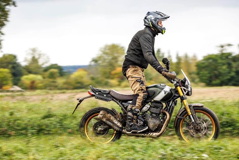 Rally Raid Triumph Scrambler 400 X tested for MCN by Ben Clarke