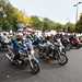 Large group of motorcyclists in town