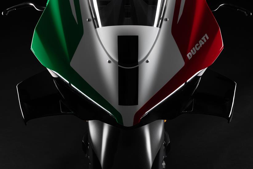 Ducati Panigale V4 Tricolore nose fairing with number board