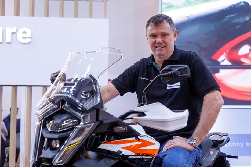 Bosch's Geoff Liersch aboard the new KTM 1390 Super Adventure S Evo