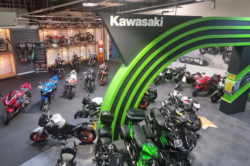 Kawasaki dealership inside