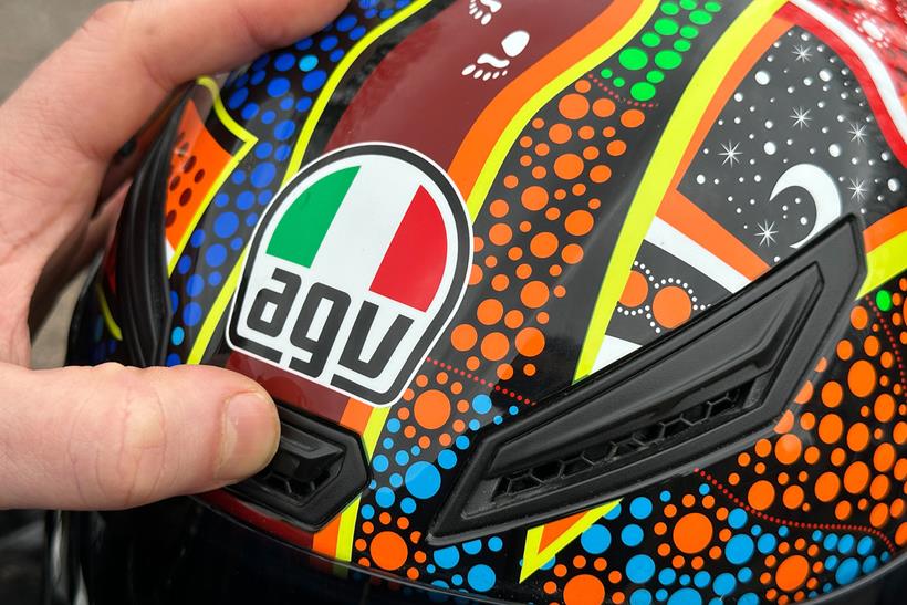 AGV logo close up