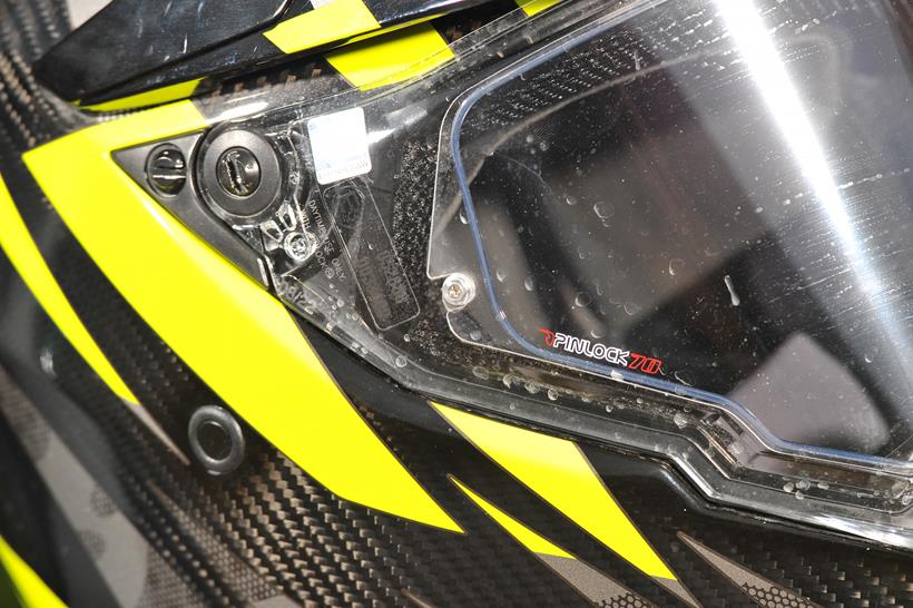 AGV AX9 visor close up