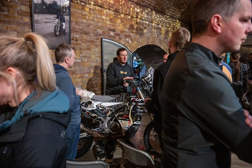 Rally bike at the Evening of Dakar event 2024