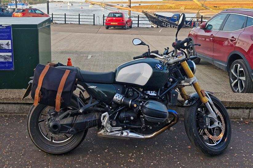 BMW R12 nineT with upgraded luggage