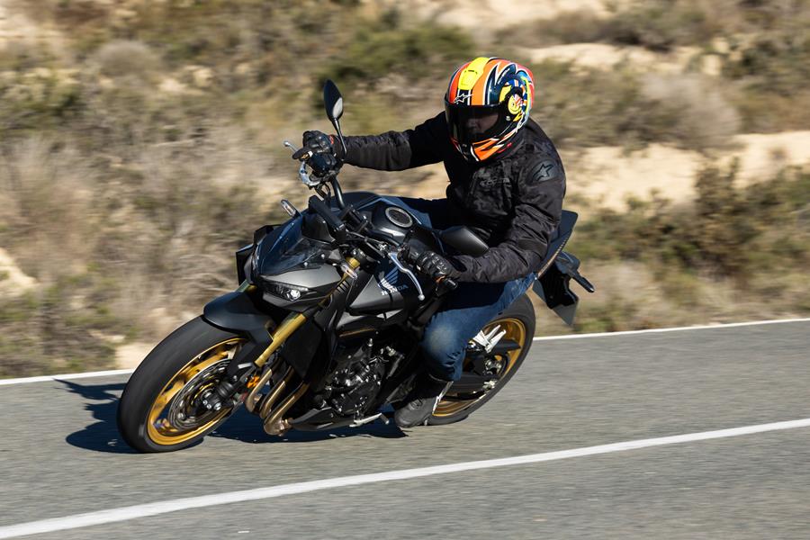 2025-on Honda CB1000 Hornet SP accelerating into a corner