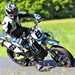 Supermoto rider cornering at Shelsley Walsh hill climb