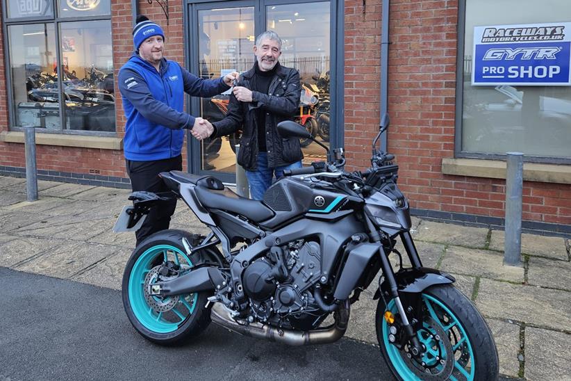 George Stoddart takes delivery of his Yamaha MT-09 Y-AMT from Raceways Yamaha