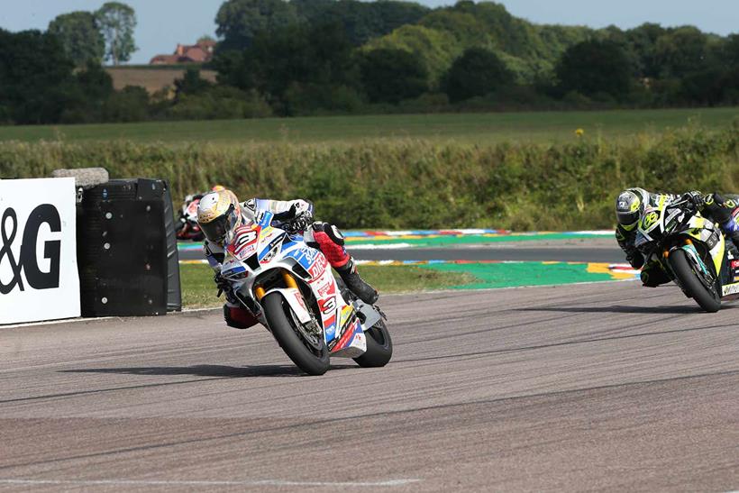 Billy McConnell onboard the C&L Fairburn Properties/Look Forward Racing Honda Fireblade at Thruxton.