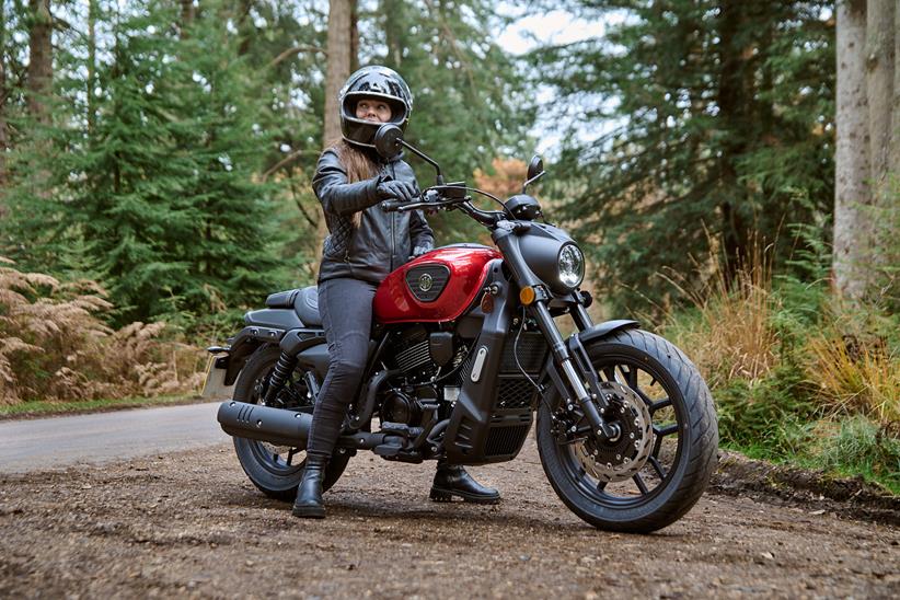 AJS Sedona 250 parked on the side of the road