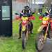 Two members of the Police off-road motorcycle team aboard Honda CRF300Ls