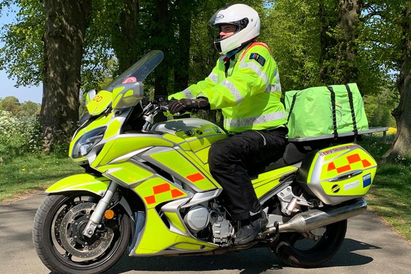 Rider on Yamaha FJR1300 Blood Bike