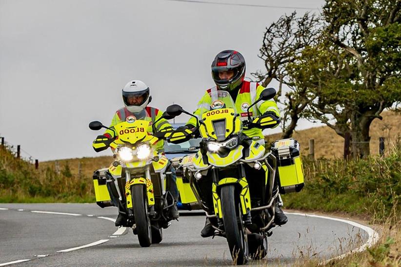 Blood Bike riders on Triumph Tigers