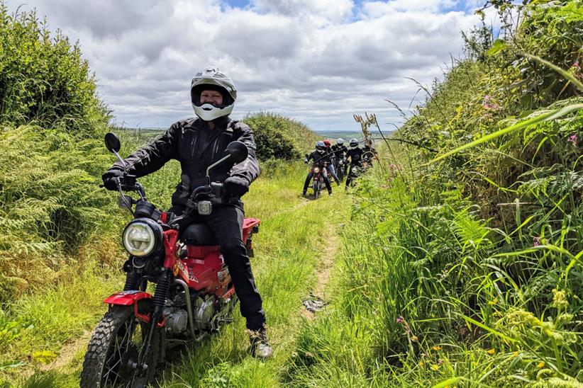 Green lane riding on the Honda CT125 Hunter Cub