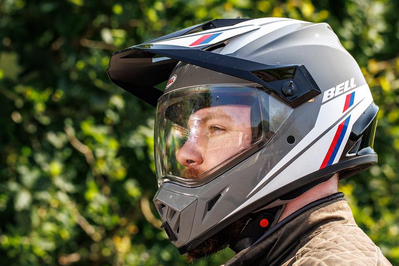 Bell MX-9 helmet_close up of a rider wearing the helmet