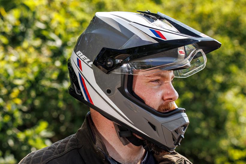 Bell MX-9 ADV right side visor up