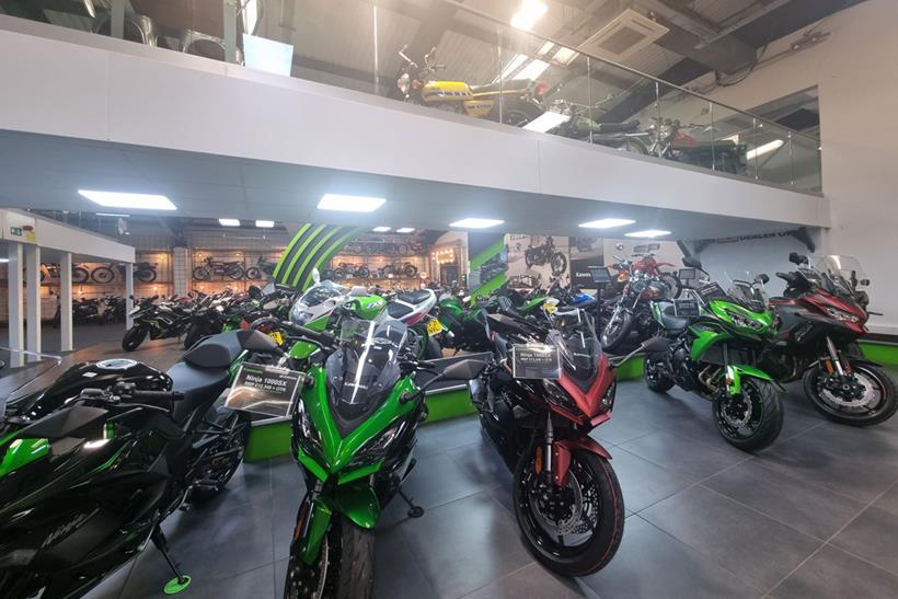 Inside a Kawasaki dealership