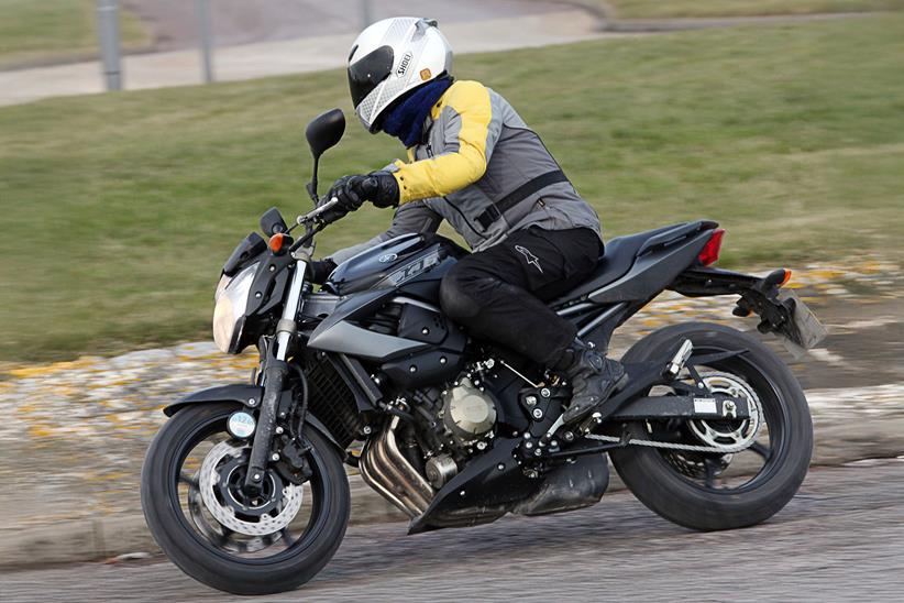 Yamaha XJ6 on the road