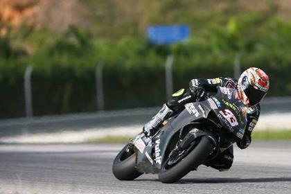 Melandri getting used to his new machine 