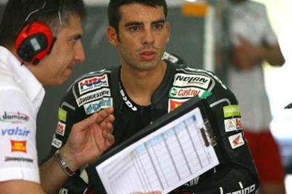 Melandri likes the new Bridgestone