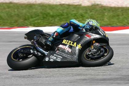 Vermeulen in action at the Sepang test 